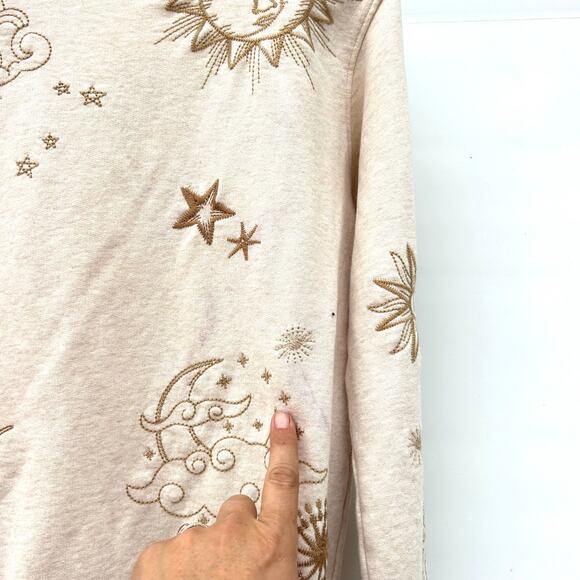 Johnny Was Lunata Half Zip Sweater Celestial Quarter Zip Beige Cream XS Pullover - Picture 11 of 12